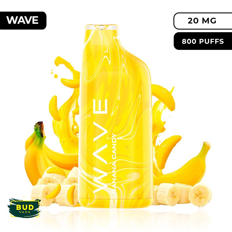 Wave 800 Bud Vape Banana Candy 20mg Wave 800 Bud Vape Banana Candy 20mg