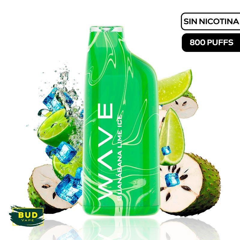 Wave 800 Bud Vape ZERO Guanabana Lime Ice 0mg Wave 800 Bud Vape ZERO Guanabana Lime Ice 0mg