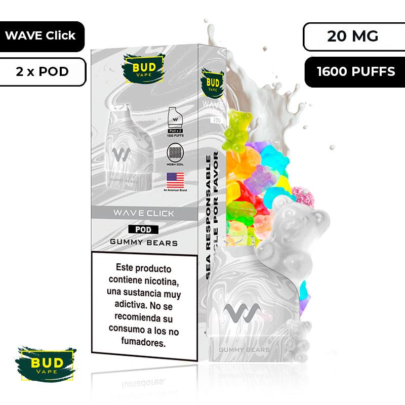 Cartucho Wave Click Gummy Bears 20mg (Pack 2)