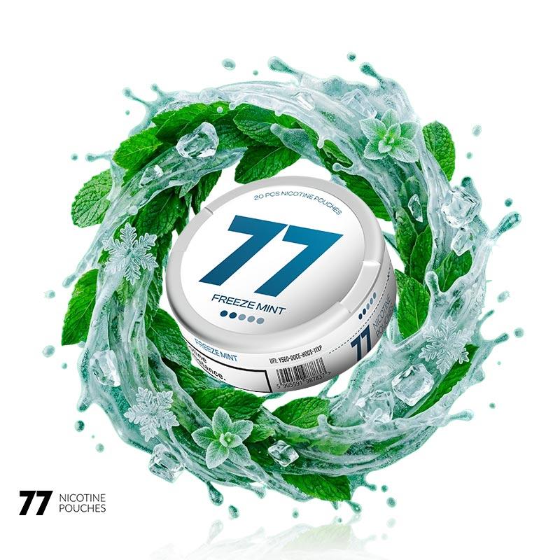 Bolsa de Nicotina Freeze Mint by 77 Nicotine Pouches