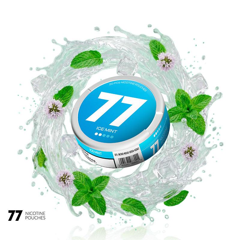 Bolsa de Nicotina Ice Mint by 77 Nicotine Pouches