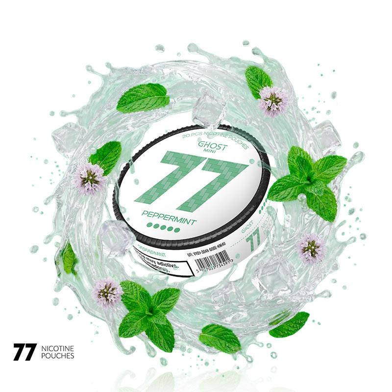 Bolsa de Nicotina Peppermint 20MG GHOST MINT by 77 Nicotine Pouches
