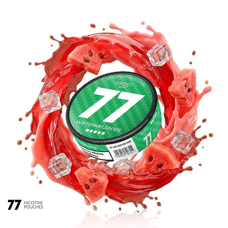 Bolsa de Nicotina Watermelon Ice 20MG GHOST MINT by 77 Nicotine Pouches