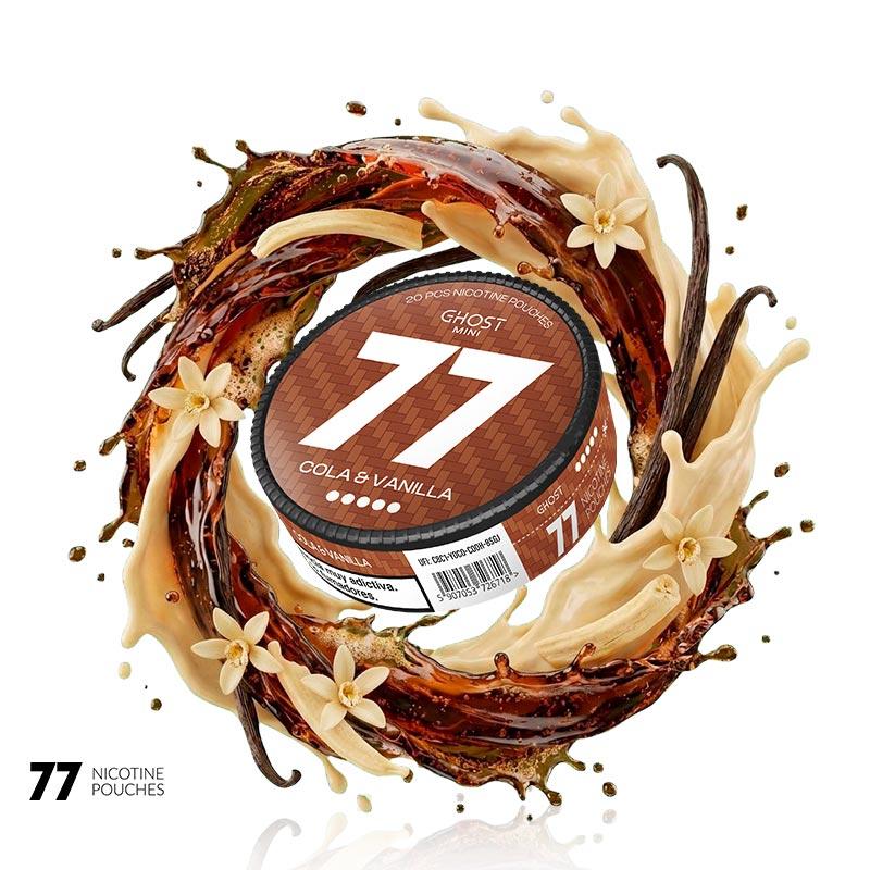 Bolsa de Nicotina Cola & Vanilla 20MG GHOST MINT by 77 Nicotine Pouches